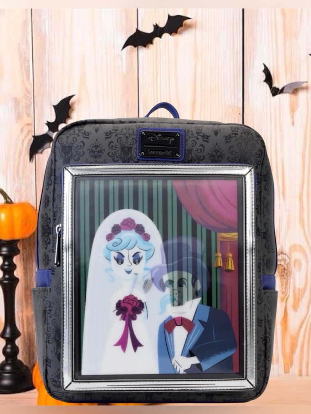 Loungefly Haunted Mansion Black Widow Bride Portrait Lenticular Mini Backpack 🆕
